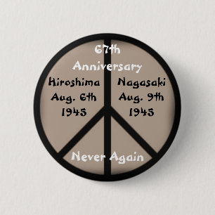 Hiroshima-Nagasaki fredstecken Knapp
