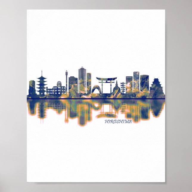 Hiroshima Skyline Poster (Framsidan)
