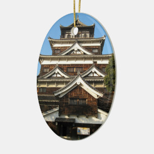 Hiroshima slott広島城, Hiroshima, Japan Julgransprydnad Keramik
