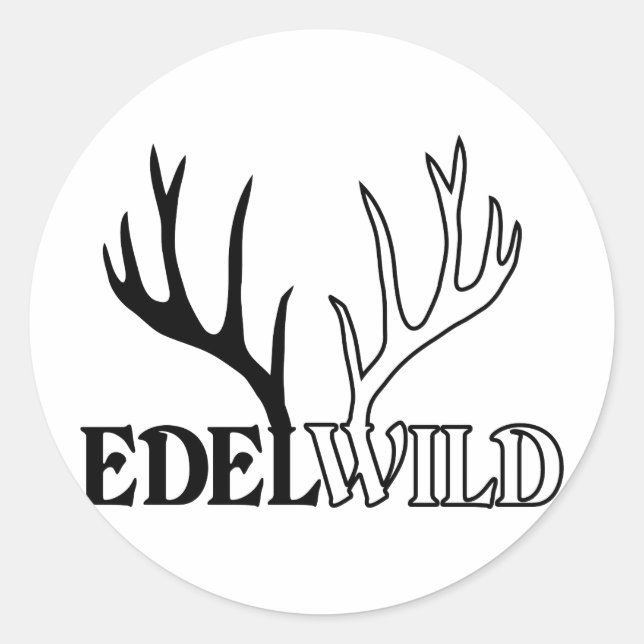hirsch geweih hirschgeweih junggesellen stag party runt klistermärke (Framsida)