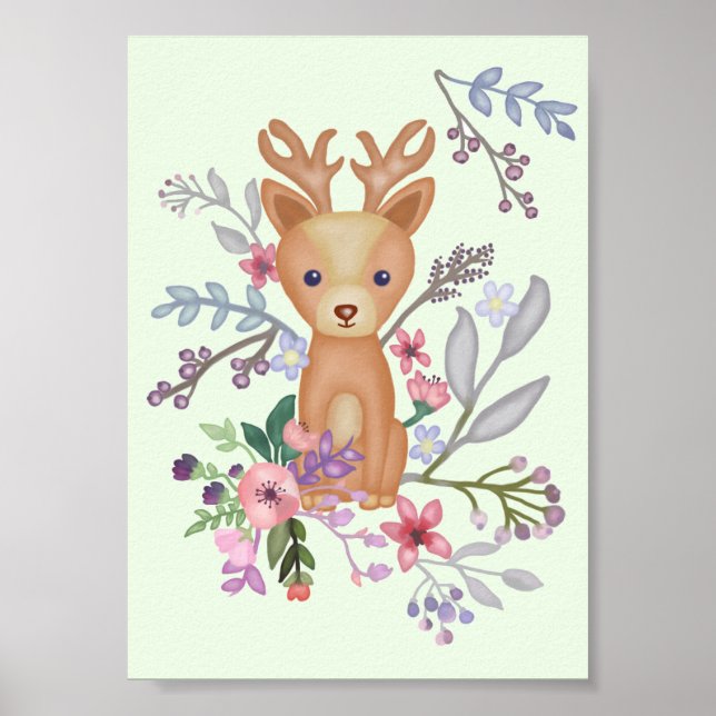 Hirsch im Busch Poster (Framsidan)