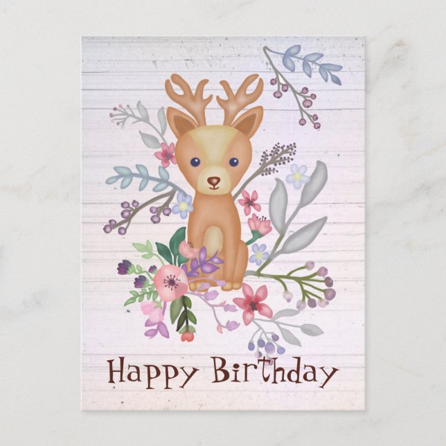 Hirsch im Busch Vykort (Framsida)