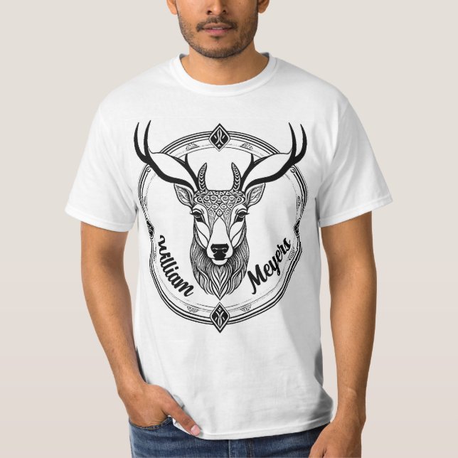 Hirschkopf T Shirt (Framsida)