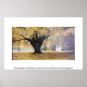 Hirschpark i Hamburg Poster