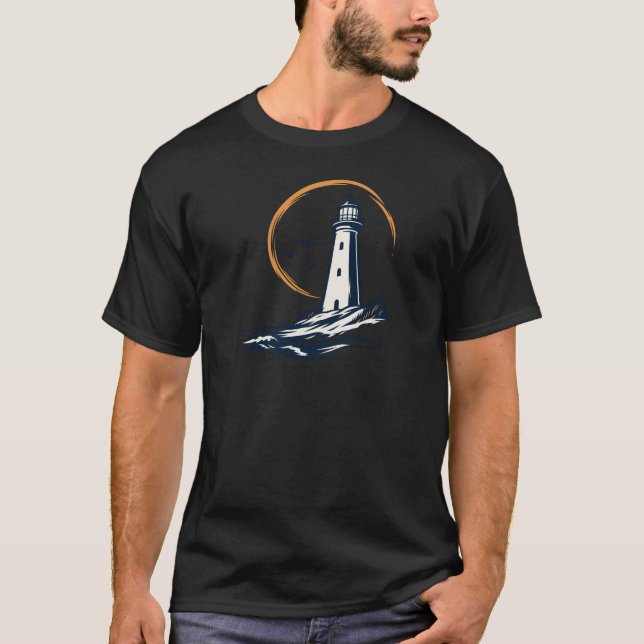 Hirtshals fyr – danska kusten t shirt (Framsida)