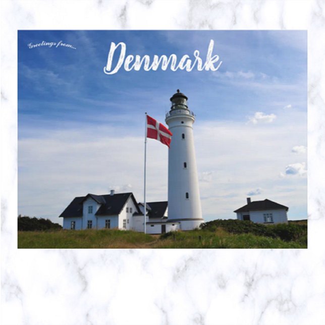 Hirtshals Lighthouse i Hirtshals Danmark Vykort (Skapare uppladdad)