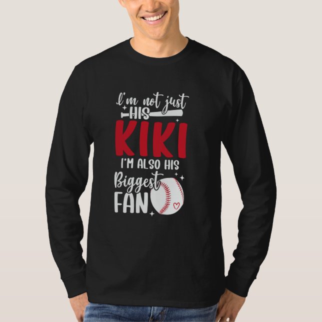 His Biggest Fan Baseball Kiki Of A Baseball Player T Shirt (Framsida)