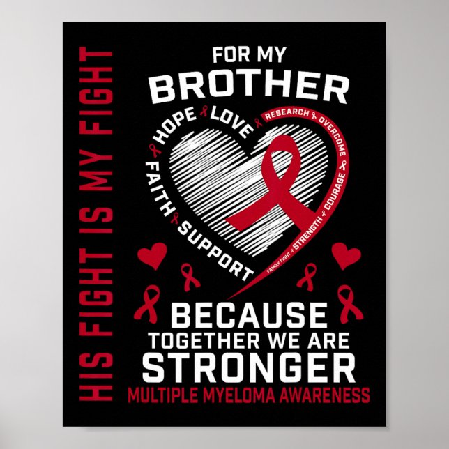 His Fight Is My Fight Brother Multiple Myeloma Awa Poster (Framsidan)