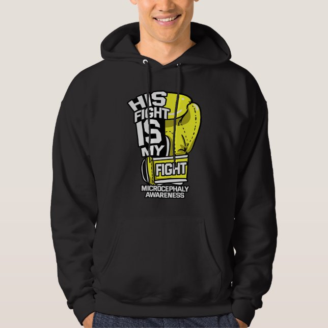 His Fight Is My Fight Microcephaly Awareness Ribbo Hoodie (Framsida)