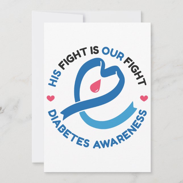 His Fight Is Our Fight – Diabetes Awareness Inbjudningar (Framsida)
