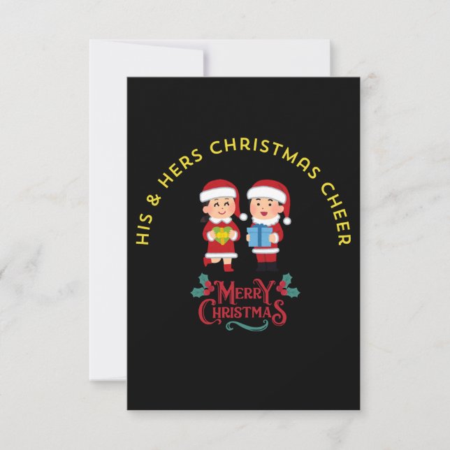 HIS & HERS CHRISTMAS CHEER TACK KORT (Framsida)