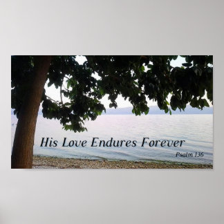 His Love Endures Forever Psalm 136 Poster