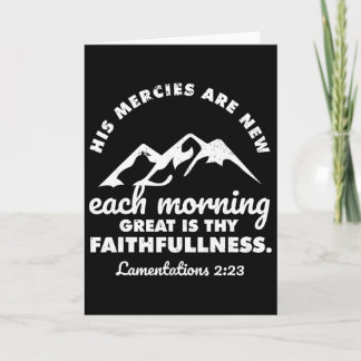 His Mercies Are New Every Morning Lamentations Bib Kort