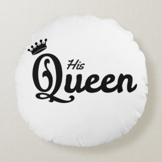 HIS QUEEN and HER KING round pillow Rund Kudde