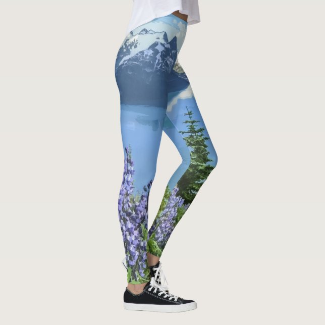 Hisnande damasker för sjölandskapkonstverk | leggings (Höger)