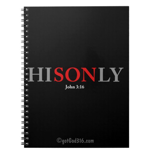 HISONLY gotGod316.com Anteckningsbok Med Spiral (Framsidan)