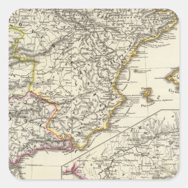 Hispania 2 fyrkantigt klistermärke (Framsida)