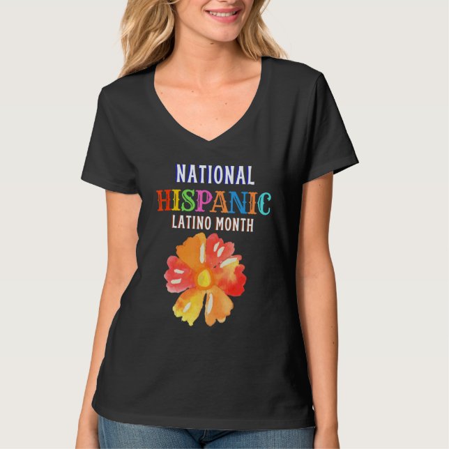 Hispanic Ceremony Month Prideful Latin Spanish Ami T Shirt (Framsida)