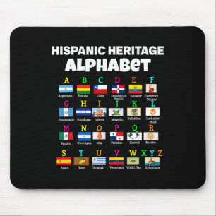 Hispanic Flagga Alphabet för lärare vid utbildning Musmatta