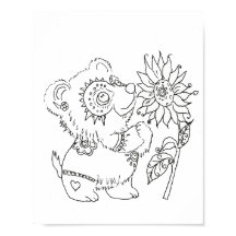 Hispanic folkart baby björn färg sida