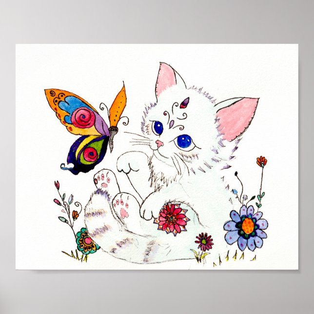 Hispanic folkkonst kitten poster (Framsidan)