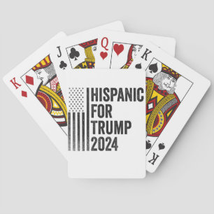 Hispanic for Trump 2024 American Patriotic Flagga Casinokort