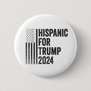 Hispanic for Trump 2024 American Patriotic Flagga Knapp