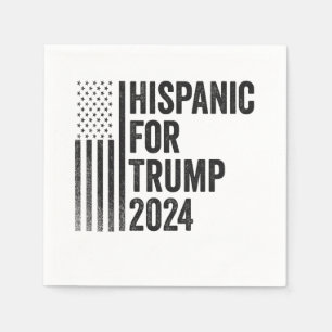 Hispanic for Trump 2024 American Patriotic Flagga Pappersservett