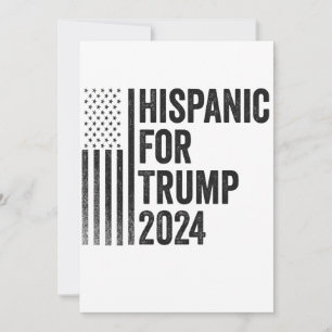 Hispanic För Trump 2024 Amerikansk Patriotisk Flag Inbjudningar
