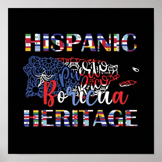 Hispanic Heritage Boricua Poster (Framsidan)