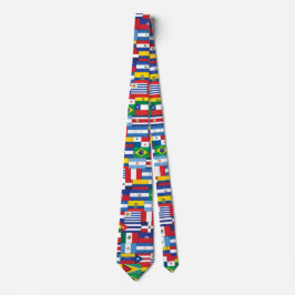 Hispanic Heritage Flagga Tie Latin American Neckti Slips
