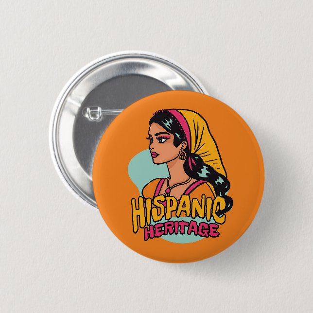 Hispanic Heritage Hand plockade Hispana Knapp (Framsida & baksida)
