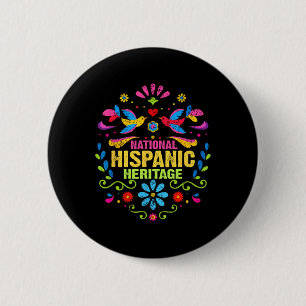 Hispanic Heritage Month All Land Heart Händer Knapp