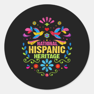Hispanic Heritage Month All Land Heart Händer Runt Klistermärke