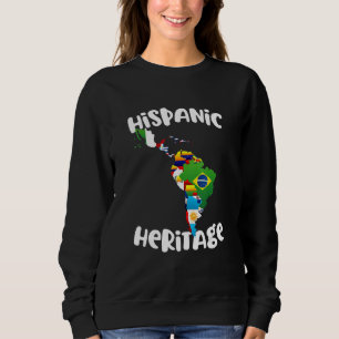 Hispanic Heritage Month Alla Länder Flagga Inspira T Shirt