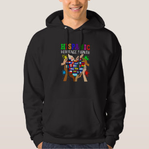 Hispanic Heritage Month Alla Länder Händer Hjärta  Hoodie