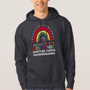 Hispanic Heritage Month Boho Rainbow och Flaggor Hoodie