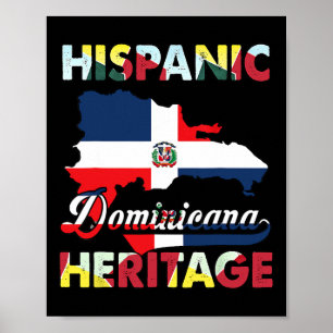 Hispanic Heritage Month Dominikanska republiken Fl Poster
