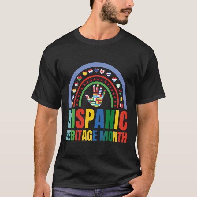 Hispanic Heritage Month Firande Apparel. T Shirt (Framsida)