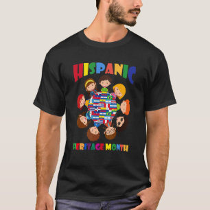 Hispanic Heritage Month Flagga Kids Boy Småbarn T Shirt