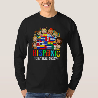 Hispanic Heritage Month Flaggor Barn Pojkar Flicko T Shirt