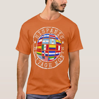 Hispanic Heritage Month Frimärke Latino Land Fla T Shirt