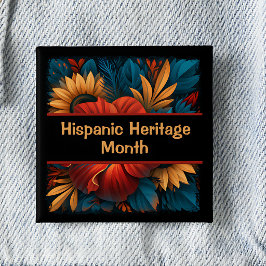 Hispanic Heritage Month Fyrkantig Pinback Knapp