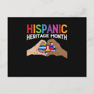Hispanic Heritage Month Händer Heart Flaggor Vykort