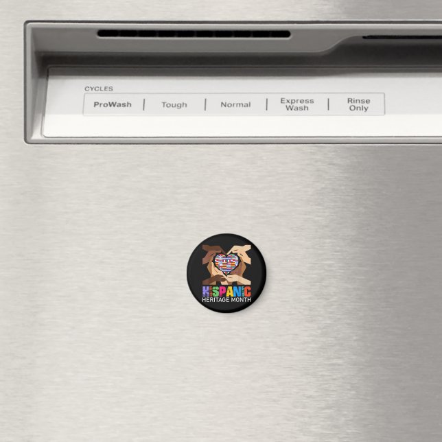 Hispanic Heritage Month händer hjärta Magnet (In Situ (Dishwasher))