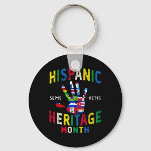 Hispanic Heritage Month Handprint Latino Land Nyckelring