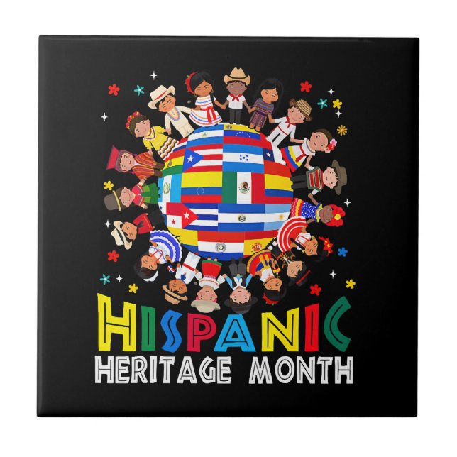 Hispanic Heritage Month Kakelplatta (Framsidan)
