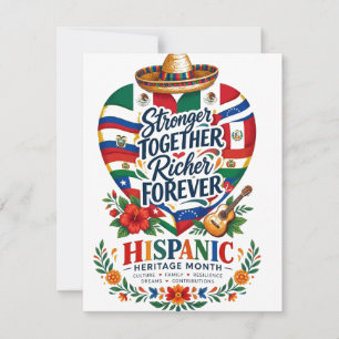 Hispanic Heritage Month Kustfirande Inbjudningar