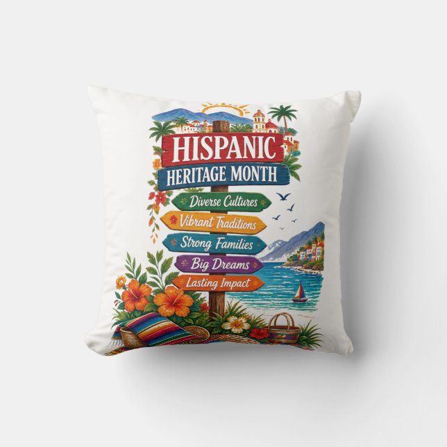 Hispanic Heritage Month Kustfirande  Kudde (Framsida)