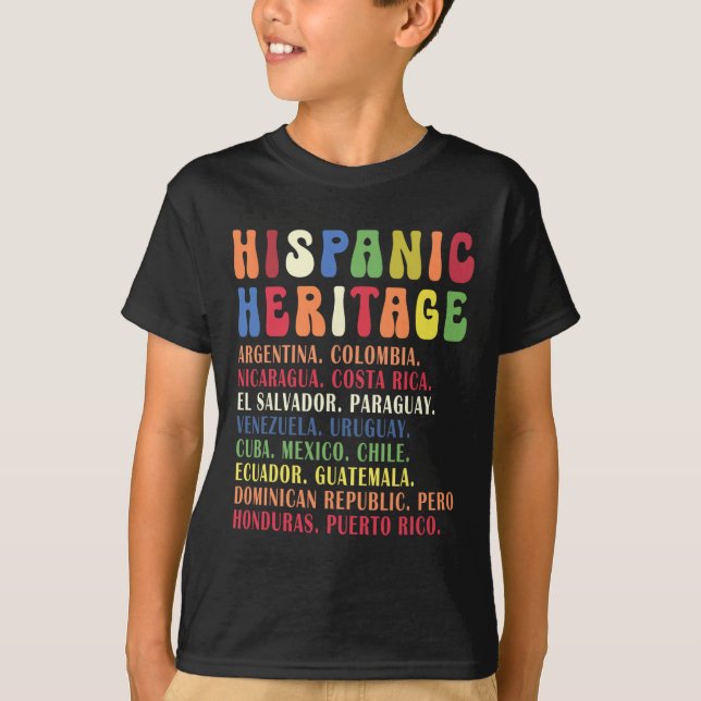 Hispanic Heritage Month Land Namn Tee (Framsida)